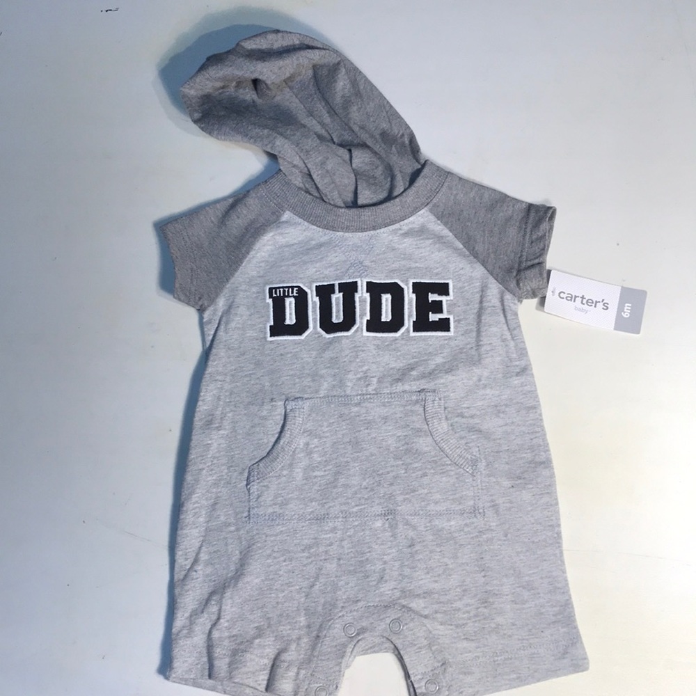 Carter’s Little Dude Gray Baby Outfit 6 month